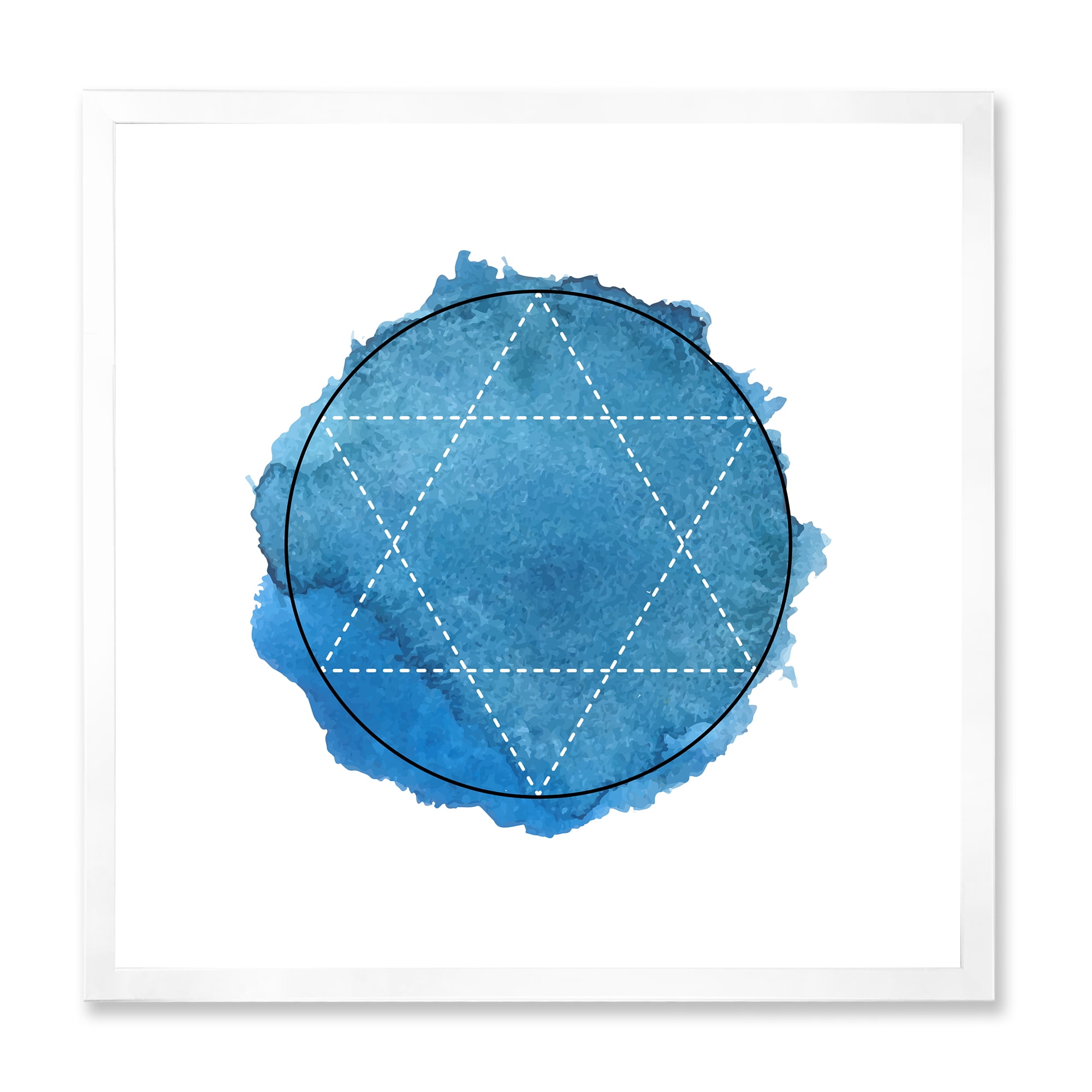 Designart 'Sacred Geometry and Symbol of Alchemy III' Bohemian & Eclectic Framed Art Print