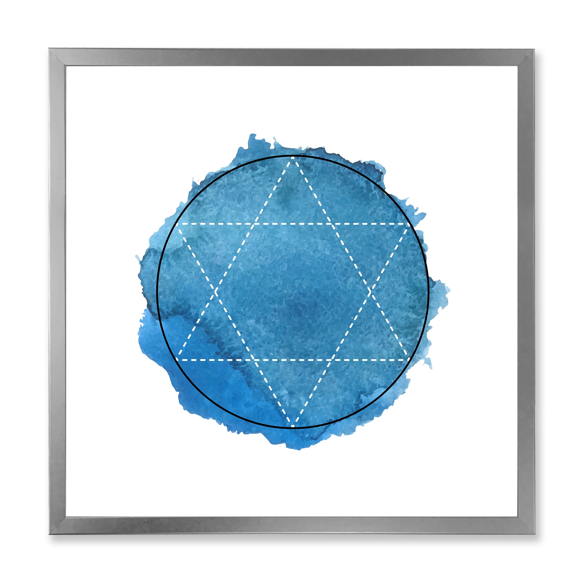 Designart 'Sacred Geometry and Symbol of Alchemy III' Bohemian & Eclectic Framed Art Print