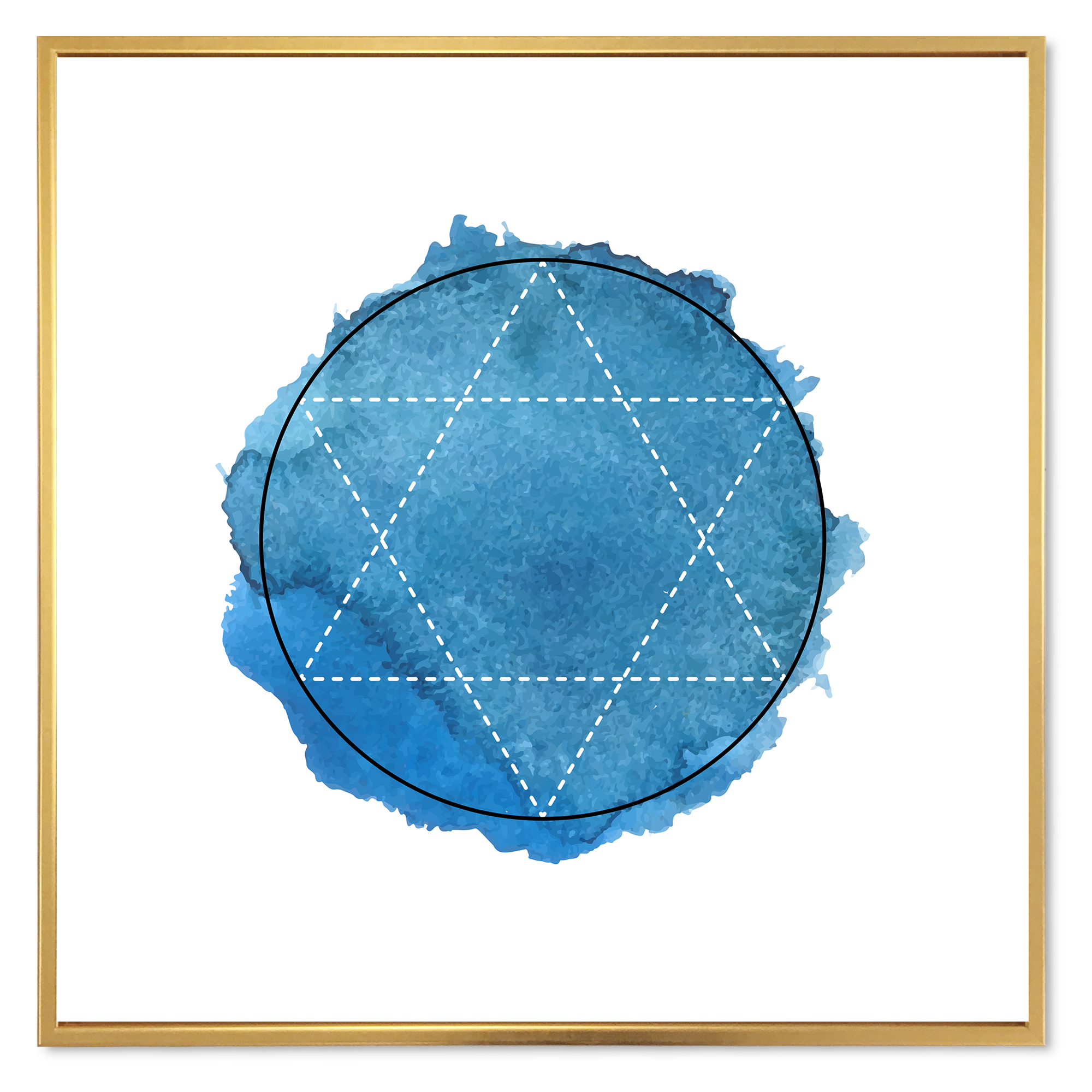 Designart 'Sacred Geometry and Symbol of Alchemy III' Bohemian & Eclectic Framed Canvas Wall Art Print