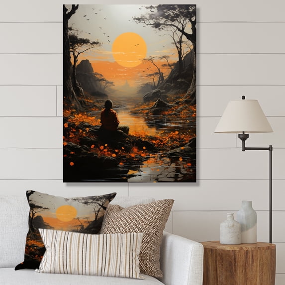Designart "Sacred Marigolds in Hindu Rituals II" Hinduisim Canvas Wall Art