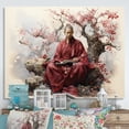 thumbnail image 1 of Designart "Sacred Scriptures Red Beige Wisdom II" Spiritual Canvas Print, 1 of 5