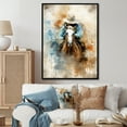 thumbnail image 1 of Designart "Saddlebound Cowboys with Horses" People Framed Wall Art - Southwestern Blue Cowboys Entryway Framed Wall Art Print, 1 of 6