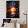 thumbnail image 1 of Designart "Safari Celestial in Africa II" African Floater Framed Wall Art Print, 1 of 7
