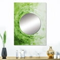 thumbnail image 1 of Designart "Sage Spirals In Green And White" Abstract Shapes Mirror Wall Decor - Modern Green Abstract Living Room Wall Mirror Art - 32" x 24" Inch, 1 of 5