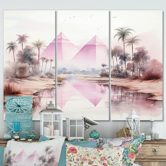 Designart "Sahara Dreams Desert Majesty" Landscapes Metal Art Print Set