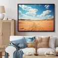 thumbnail image 1 of Designart "Sahara's Arid Horizon" Landscapes Framed Wall Art - Global Brown Desert Living Room Framed Canvas Art, 1 of 6