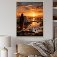 thumbnail image 1 of Designart "Sahrawi Tents Landscape I" Landscapes Framed Wall Art - Global Yellow Africa Landscape Bedroom Framed Canvas Wall Art, 1 of 6