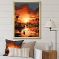 thumbnail image 1 of Designart "Sahrawi Tents Landscape II" Landscapes Framed Wall Art - Global Yellow Africa Landscape Entryway Framed Wall Art Print, 1 of 6