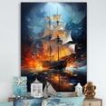 thumbnail image 1 of Designart "Sailboat Abstract Maritime Euphony II" Nautical & Beach Wall Art Print, 1 of 5