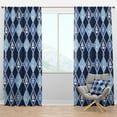 thumbnail image 1 of Designart 'Sailboat and Anchor On Blue Waves' Coastal Blackout Curtain Panel, 1 of 4