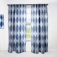 thumbnail image 1 of Designart 'Sailboat and Anchor On Blue Waves' Coastal Curtain Panel, 1 of 5