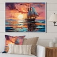 thumbnail image 1 of Designart "Sailing Towards Fluid Horizons I" Sailing Boat Floater Framed Canvas Print, 1 of 7