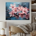 Designart "Sakura Dream Japon Art in Pink and Blue I" Japan Art Canvas