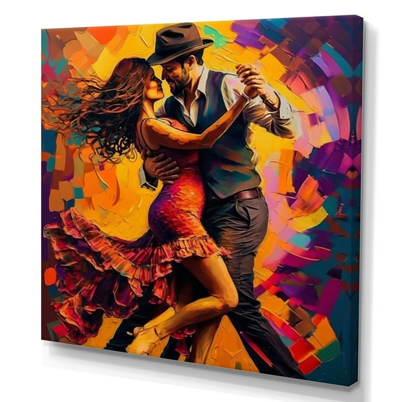 Designart Salsa Dancers Canvas Wall Art