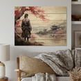 thumbnail image 1 of Designart "Samurais Resolve Asian Painting III" Asian Print on Natural Pine Wood, 1 of 5