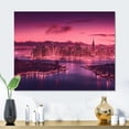 thumbnail image 1 of Designart "San Francisco Skyline and the Iconic Bay Bridge V" City Architecture Metal Art Living Room, 1 of 5