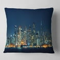 thumbnail image 1 of Designart San Francisco Skyline at Night - Cityscape Throw Pillow - 16x16, 1 of 4