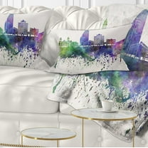 Designart San Jose Skyline - Cityscape Throw Pillow - 12x20