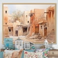 thumbnail image 1 of Designart "Sands of Egypt Urban Village Perspective I" Landscapes Framed Wall Art - Traditional Beige Egypt Entryway Framed Wall Art Print, 1 of 6
