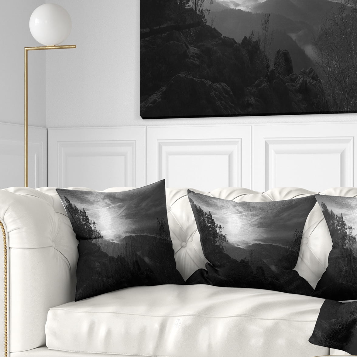 Designart Sandstone Peaks and Hills - Landscape Photo Throw Pillow - 18x18