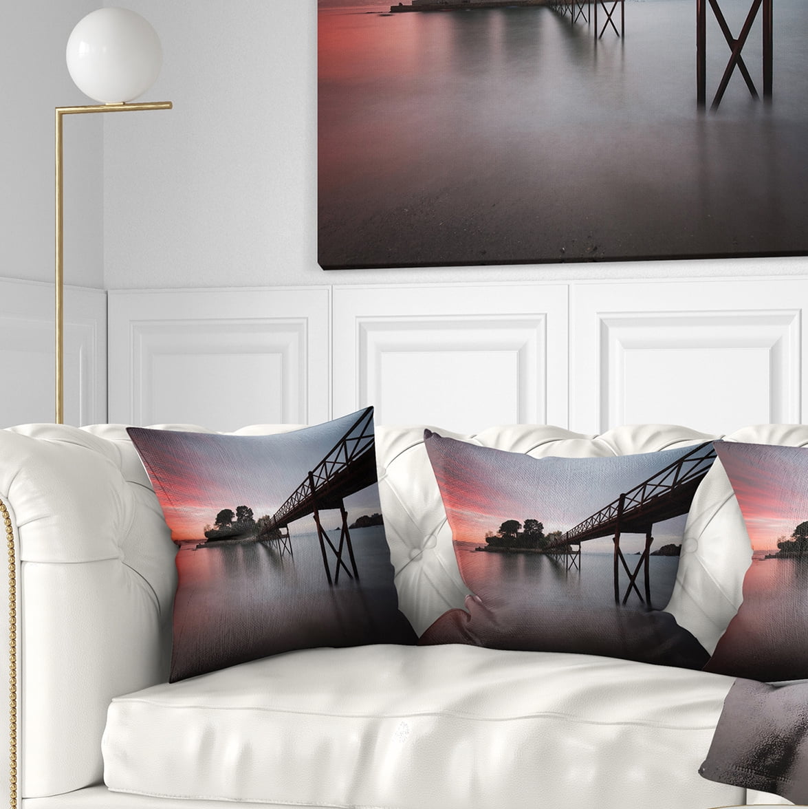 Designart Santa Cruz Island Spain - Seashore Photo Throw Pillow - 18x18