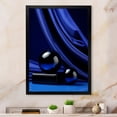 thumbnail image 1 of Designart "Sapphire Serenade Collage I" Abstract Framed Wall Art - Modern Blue Abstract Collages Entryway Framed Wall Art Print, 1 of 6