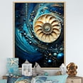 thumbnail image 1 of Designart "Sapphire Shellfish In Nautilus I" Nautilus Floater Framed Canvas Art Print, 1 of 5