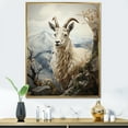 thumbnail image 1 of Designart "Satisfied Goat II" Animals Floater Framed Canvas Art Print, 1 of 7