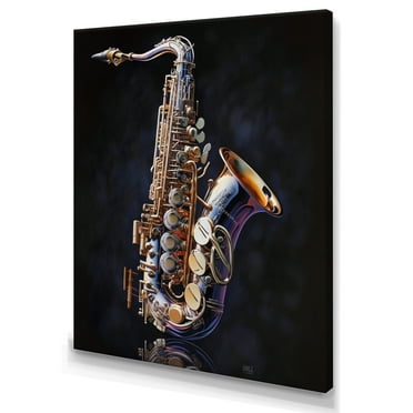 Designart Saxophone I Canvas Wall Art