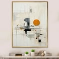 thumbnail image 1 of Designart "Scandinavian Dreams in Beige & Yellow Art I" Modern Scandinavian Floater Framed Wall Art Prints, 1 of 5