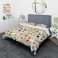 thumbnail image 1 of Designart "Scandinavian Harmony In Midcentury Modern" Yellow Midcentury Bedding Covert Set - Mid-Century Modern Bed Set With 1 Sham, 1 of 5