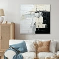 thumbnail image 1 of Designart "Scandinavian Modernity Art In Black And Beige" Abstract Painting Canvas Wall Art, 1 of 7
