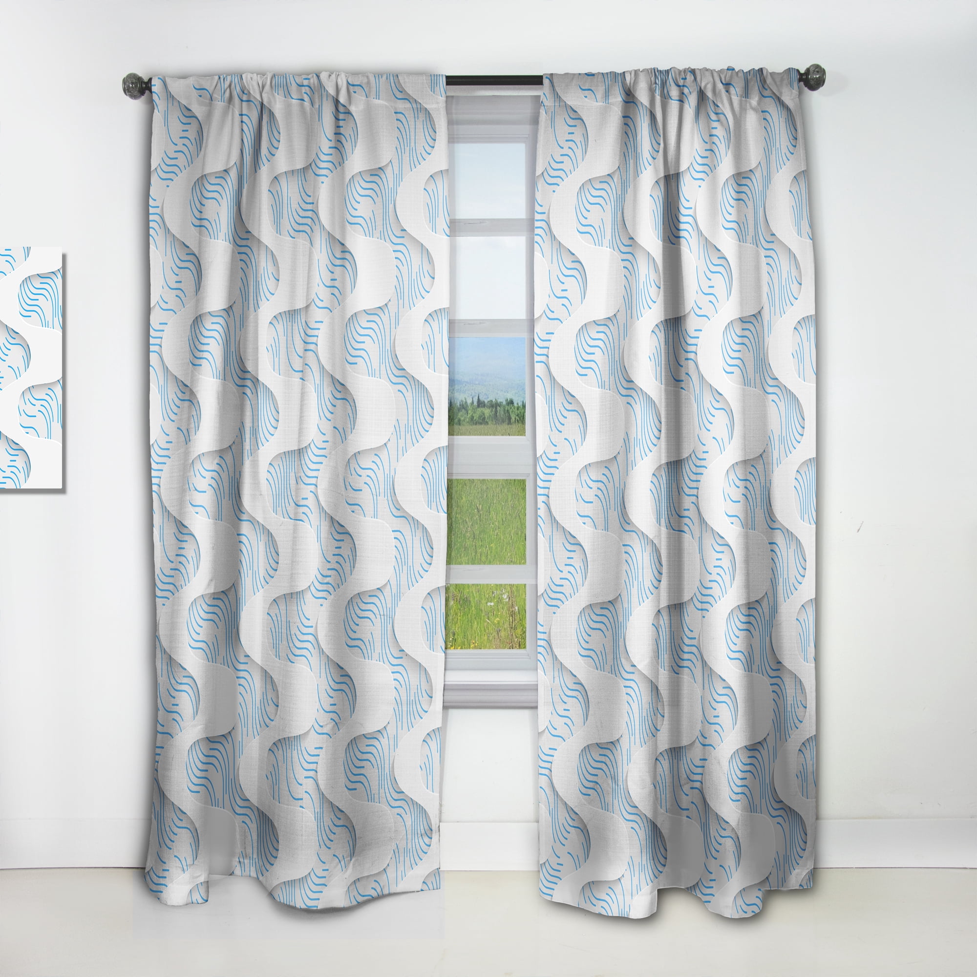 Designart 'Scandinavian Pattern I' Modern & Contemporary Curtain Panel