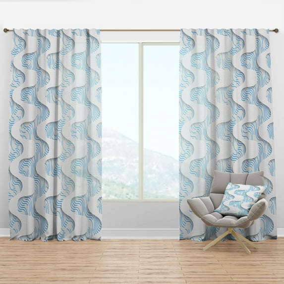Designart 'Scandinavian Pattern I' Modern & Contemporary Curtain Panel