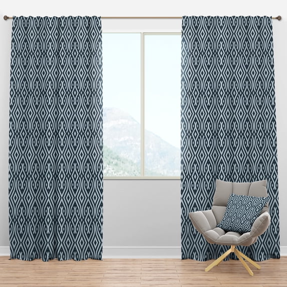 Designart 'Scandinavian Pattern IV' Scandinavian Blackout Curtain Panel
