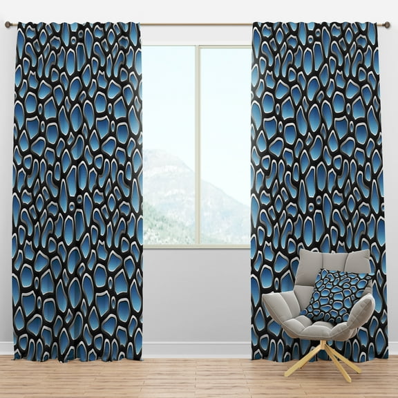Designart 'Scandinavian Pattern IX' Modern & Contemporary Blackout Curtain Panel
