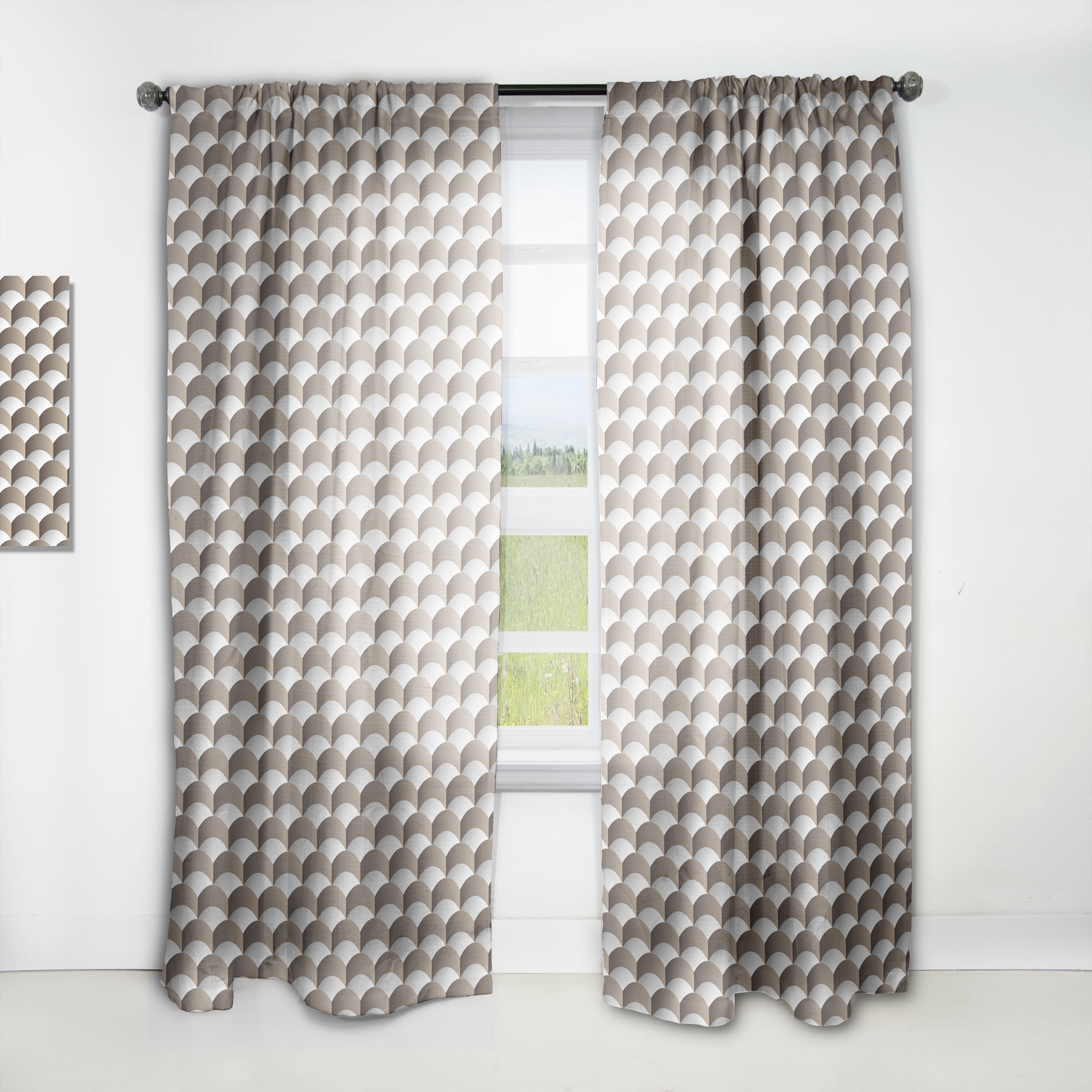 Designart 'Scandinavian Pattern VII' Scandinavian Curtain Panel