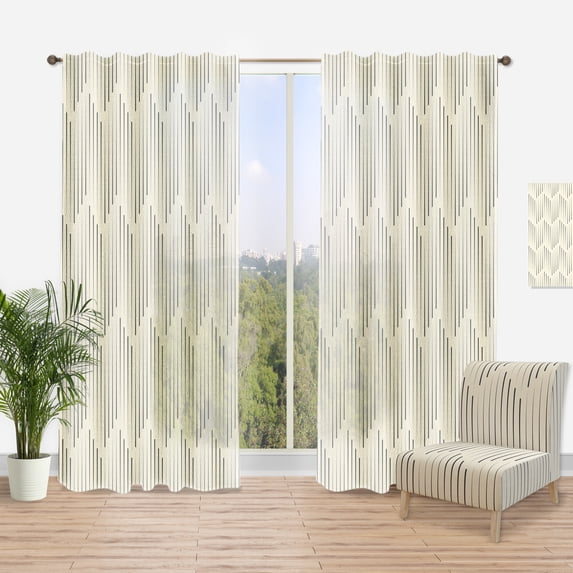 Designart 'Scandinavian Pattern XII' Scandinavian Curtain Panel