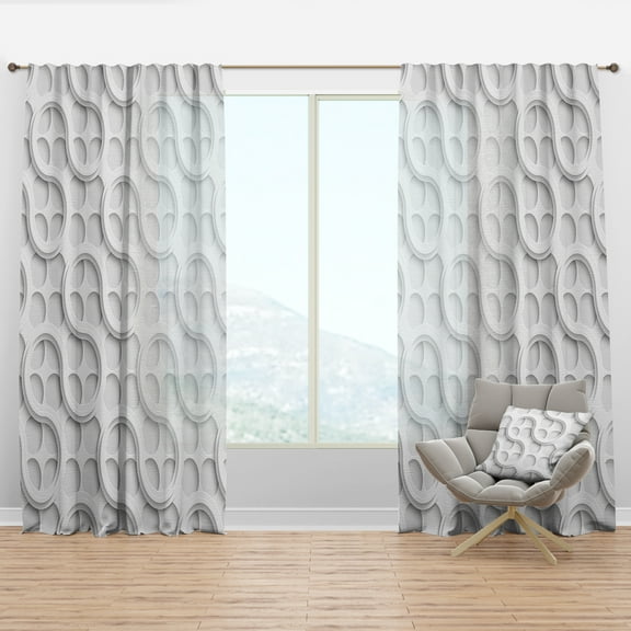 Designart 'Scandinavian Pattern XIII' Scandinavian Curtain Panel