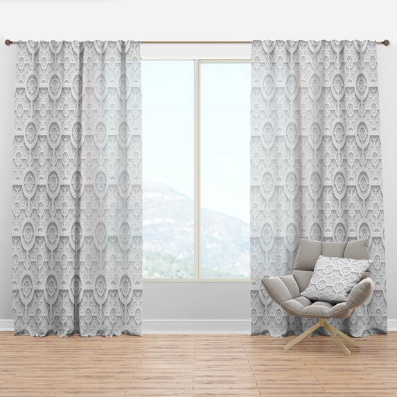 Designart 'Scandinavian Pattern XVII' Scandinavian Curtain Panel