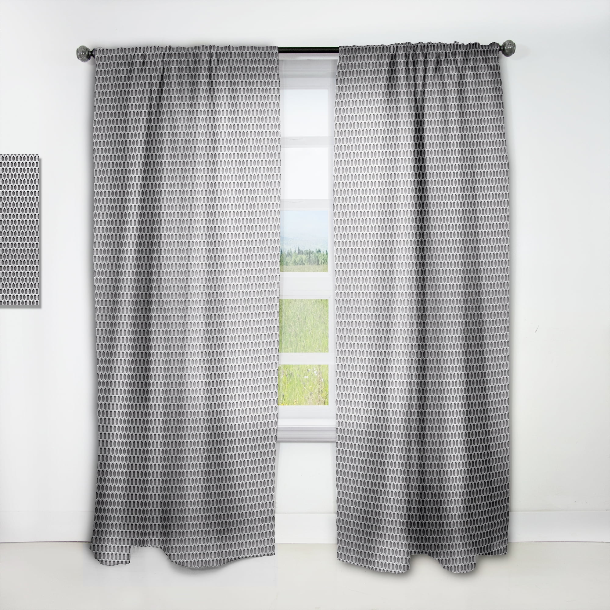Designart 'Scandinavian Pattern XXI' Abstract Curtain Panel