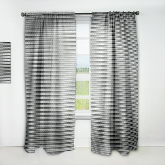 Designart 'Scandinavian Pattern XXI' Abstract Curtain Panel