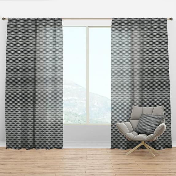 Designart 'Scandinavian Pattern XXI' Abstract Curtain Panel