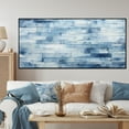 thumbnail image 1 of Designart "Scandinavian Tiles in White and Blue III" Extra Large Geometric Framed Wall Art - Bohemian Blue Boho Mosaic Living Room Framed Canvas Art, 1 of 7