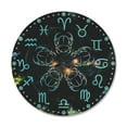 thumbnail image 1 of Designart 'Scarabs With Astrology' Modern Wood Wall Clock, 1 of 5