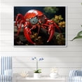 thumbnail image 1 of Designart "Scarlet Mantis Shrimp Portrait" Coastal Coral Under Water Floater Framed Wall Art Prints, 1 of 5