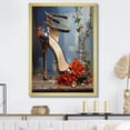 thumbnail image 1 of Designart "Scarlet Red and Black High Heels III" Fashion Framed Wall Art - Glam Black Fashion High Heels Entryway Framed Wall Art, 1 of 6