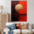 thumbnail image 1 of Designart "Scarlet Sphere Of Gold And Red Moon" Moon Wall Art Prints, 1 of 7