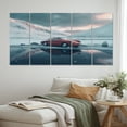 thumbnail image 1 of Designart "Scenery with a Classic German Car III" Retro Car Metal Art Print Set, 1 of 5