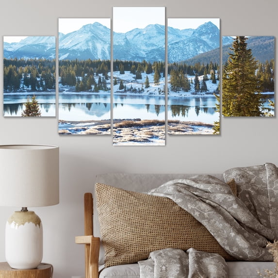 Designart "Scenic Alaskan Wildlife I" Landscapes Wall Art Prints Set